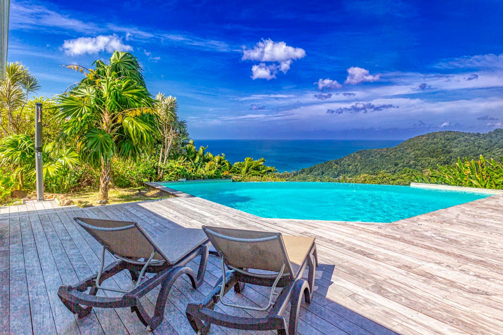 1. Location villa vue mer piscine Deshaies Guadeloupe_Vue Mer des Caraibes